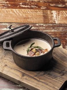 Bacon chestnut soup