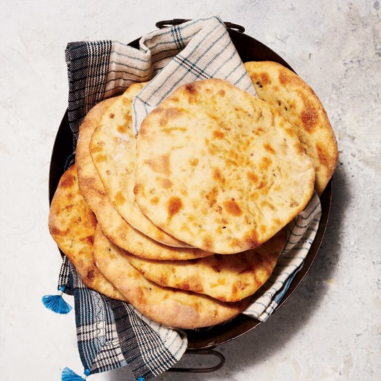 Bacon-chile naan