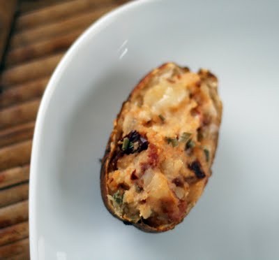 Bacon-chipotle twice grilled potatoes