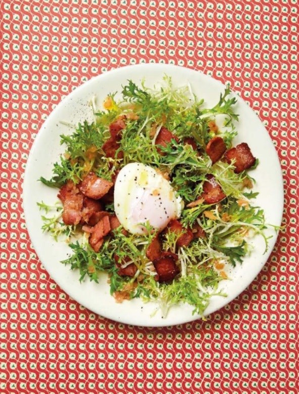 Bacon, egg and mustard salad