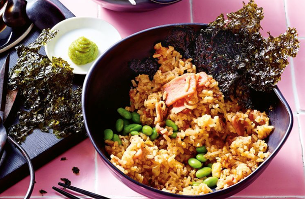 Bacon, ginger and edamame