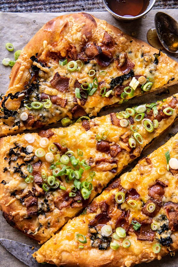 Bacon Gouda pumpkin pizza
