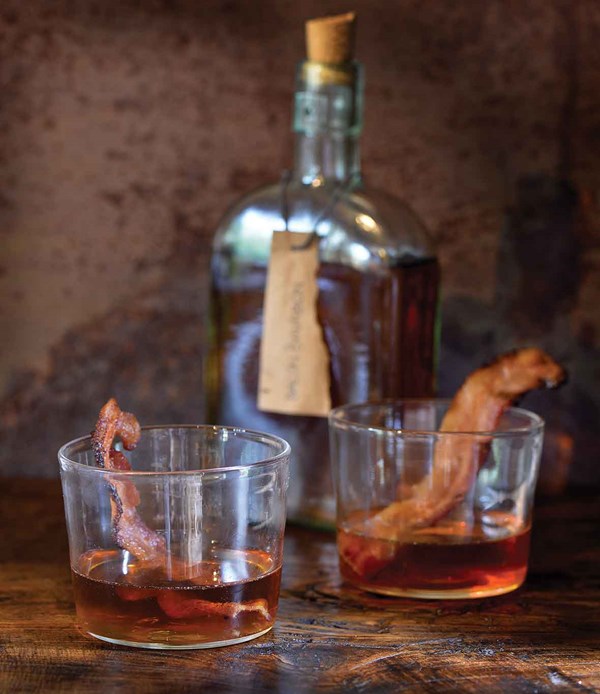 Bacon infused bourbon