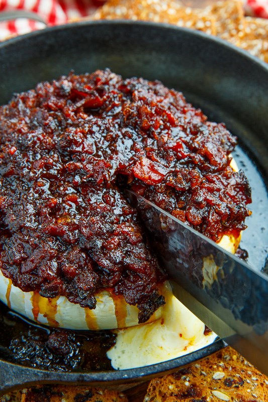Bacon jam baked Brie