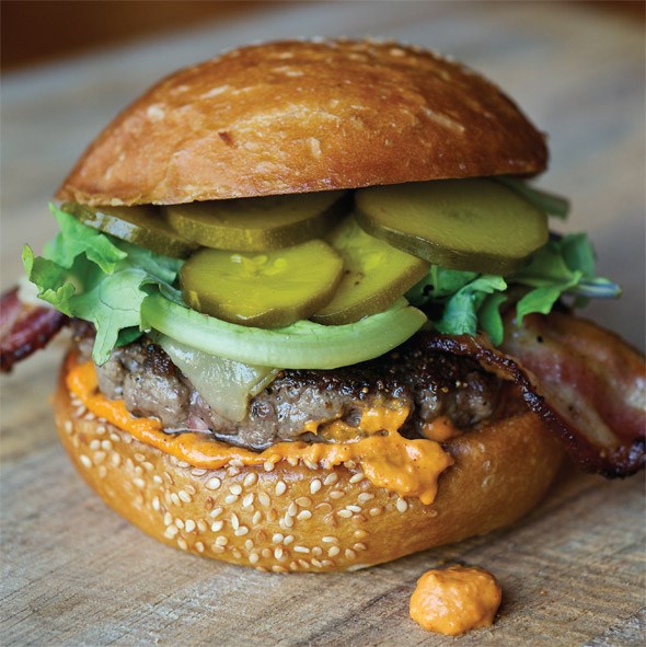 Bacon Manchego burger