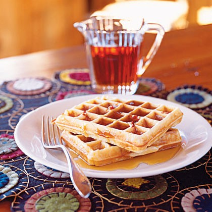 Bacon maple waffles