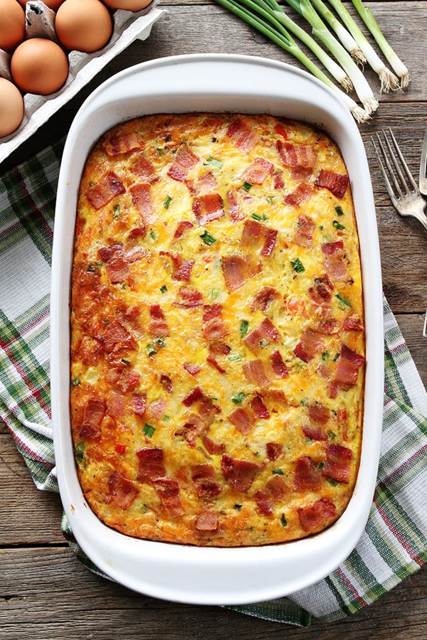 Bacon, potato, and egg casserole