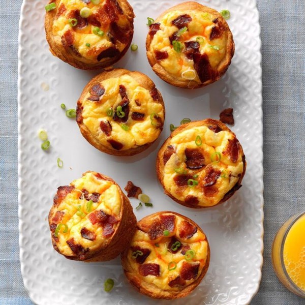 Bacon quiche tarts