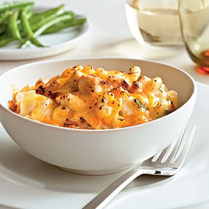 Bacon, ranch, and chicken mac and cheese