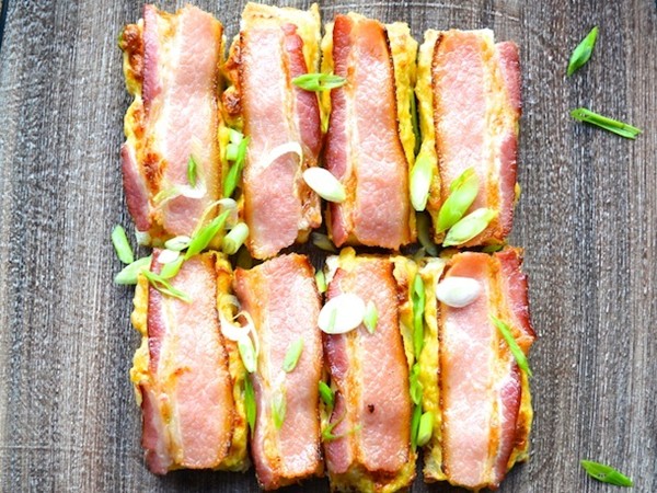 Bacon shrimp toast