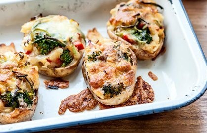 Bacon stuffed spuds