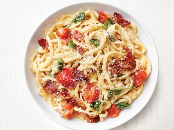 Bacon-tomato linguine