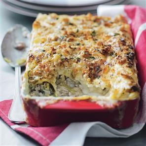 Bacon, turkey and leek cannelloni