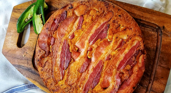 Bacon upside-down cornbread
