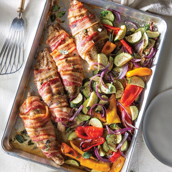 Bacon-wrapped catfish