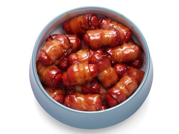 Bacon-wrapped cocktail sausages