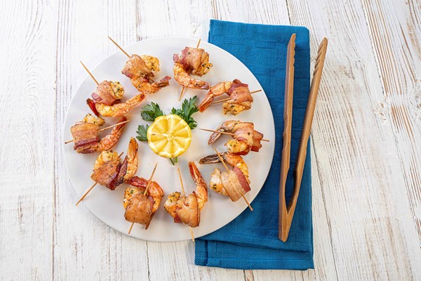 Bacon-wrapped Florida shrimp