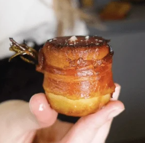 Bacon-wrapped fondants