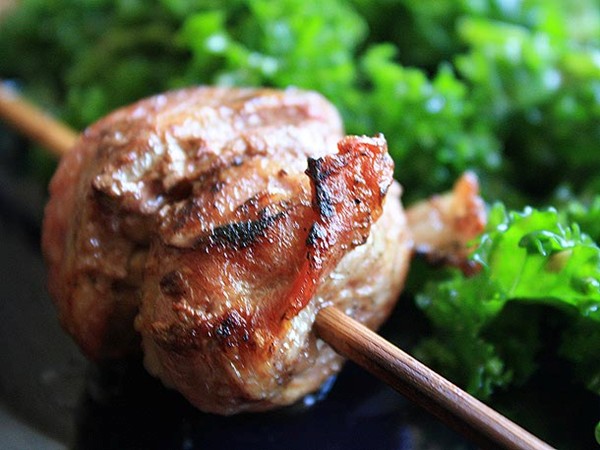 Bacon wrapped liver
