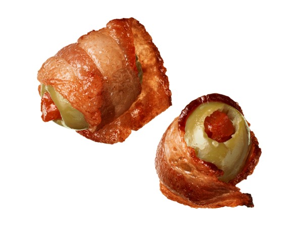 Bacon-wrapped olives
