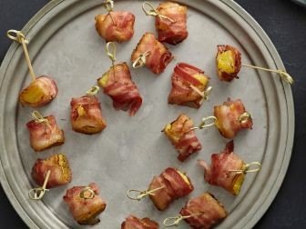 Bacon-wrapped pineapple