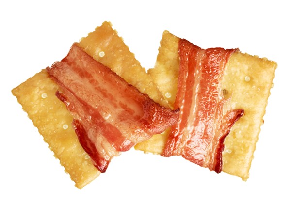 Bacon-wrapped saltine crackers