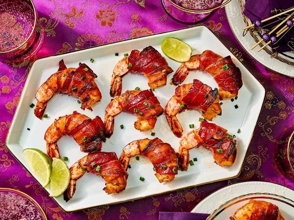 Bacon-wrapped shrimp