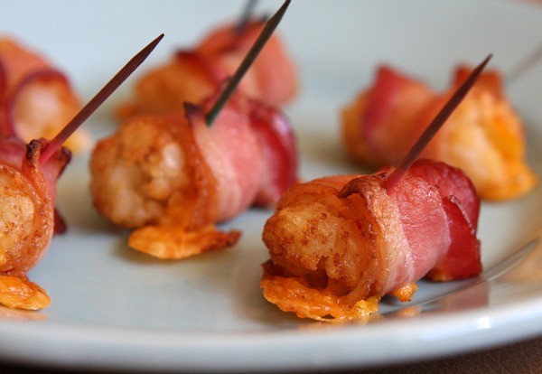 Bacon-wrapped Tater Tots