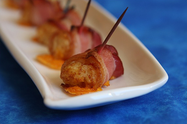 Bacon-wrapped Tater Tots