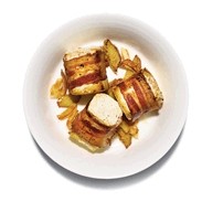Bacon-wrapped tofu