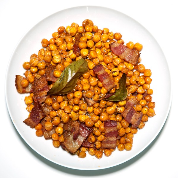 Bacony roasted chickpeas