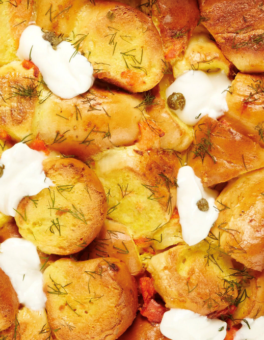 Bagel and lox strata