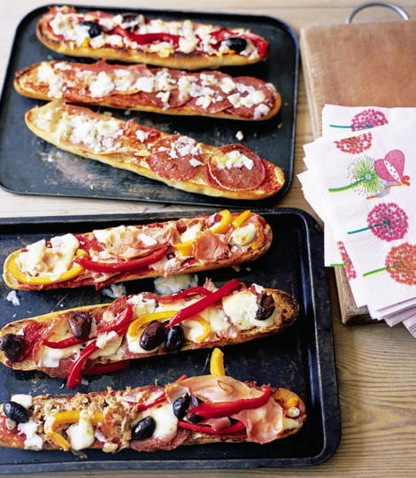 Baguette pizzas