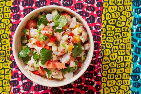 Bahamian conch ceviche