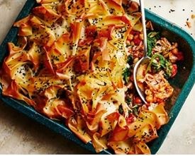 Baharat chicken & chickpea filo pie
