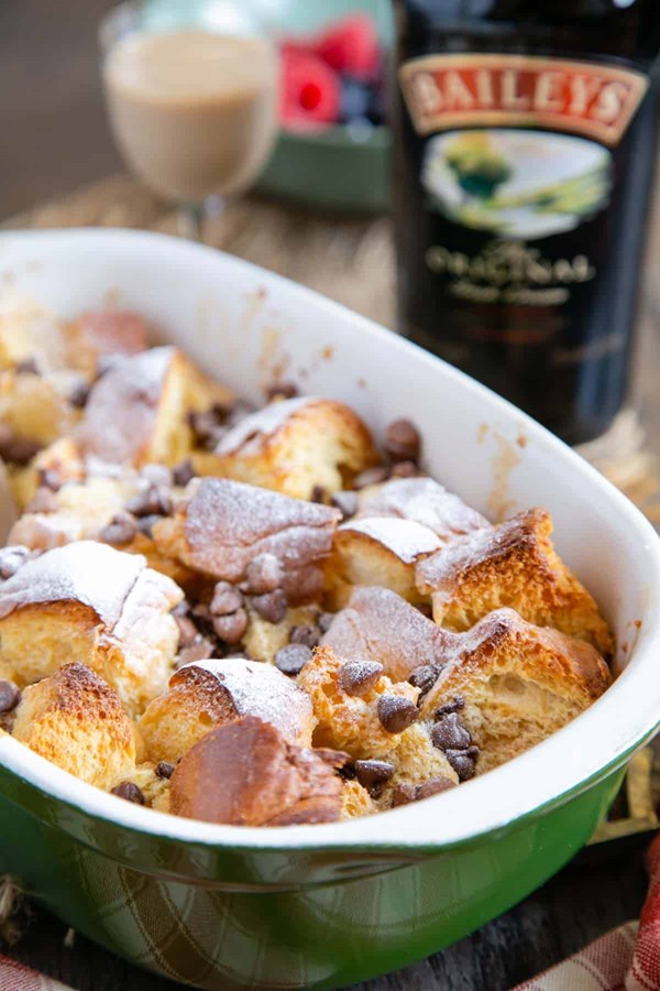 Baileys bread and butter pudding