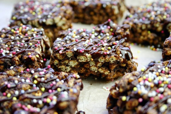 Baileys chocolate luxe rice crispie squares