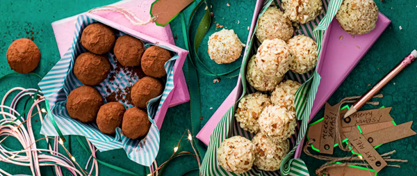 Baileys dark and white chocolate truffles