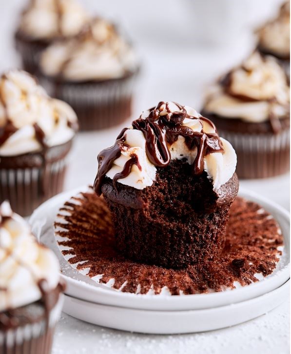 Baileys Irish cream cupcakes with chocolate ganache