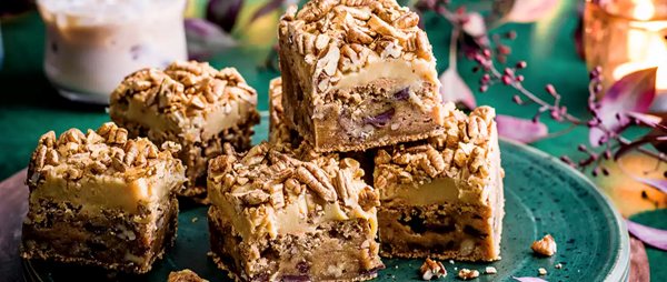 Baileys pecan blondies