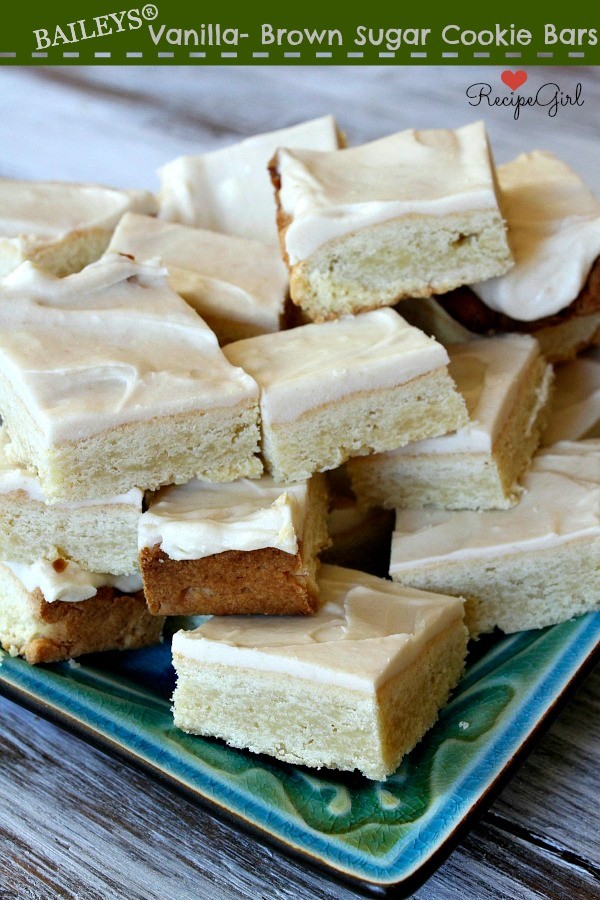 Bailey's vanilla brown sugar cookie bars