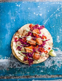 Baja-California style spicy fish tacos