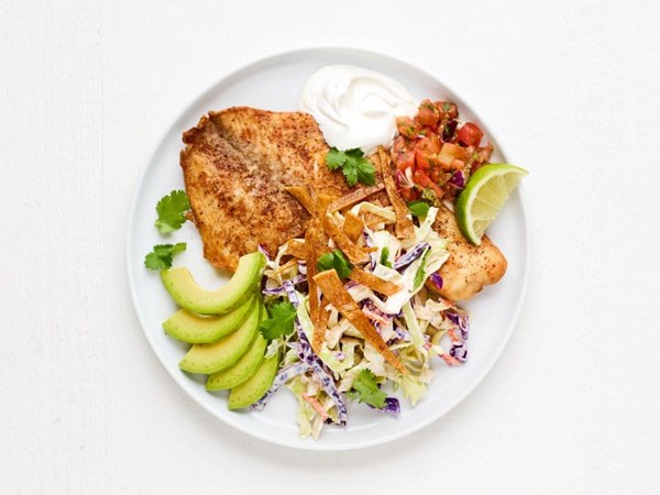 Baja fish taco plate 