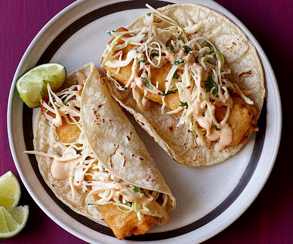 Baja fried fish tacos