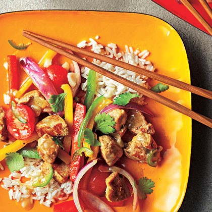 Baja pork stir-fry