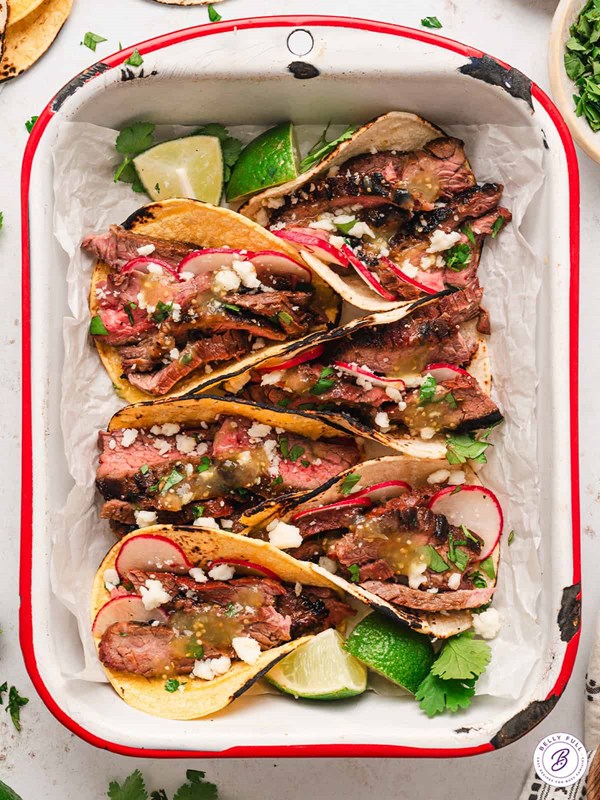 Baja steak tacos