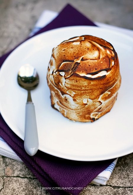 Baked Alaska - French Earl Grey ice cream and passionfruit