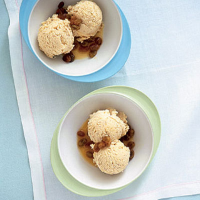 Baked apple and clove ice cream