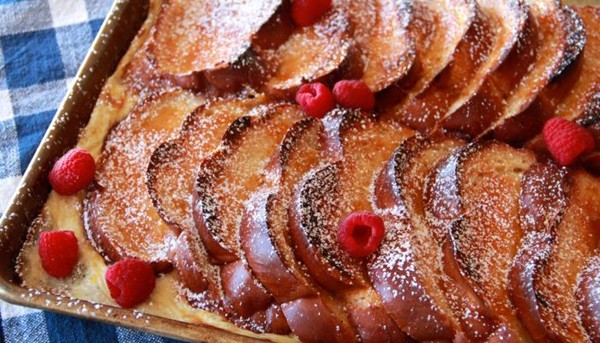 Baked apricot French toast