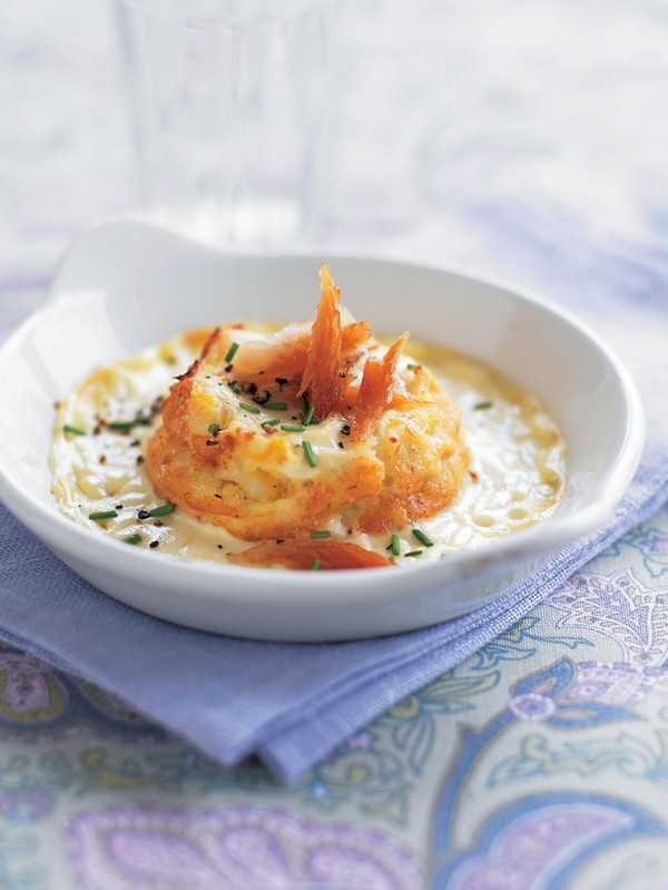 Baked Arbroath smokie soufflés